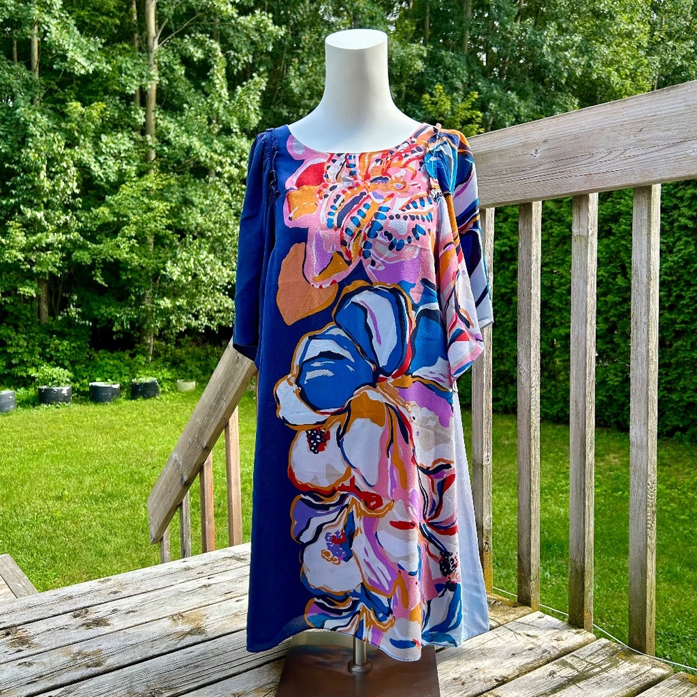 Maeve⎪100% Silk Watercolour Mini Dress